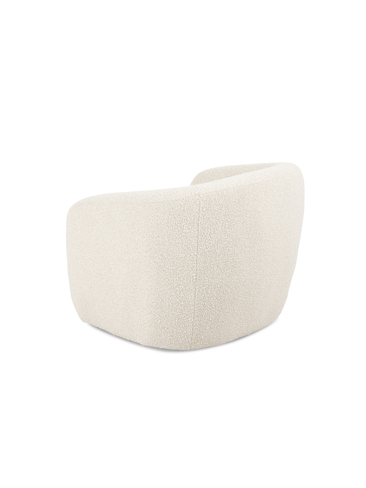 Curved Boucle Accent Chair