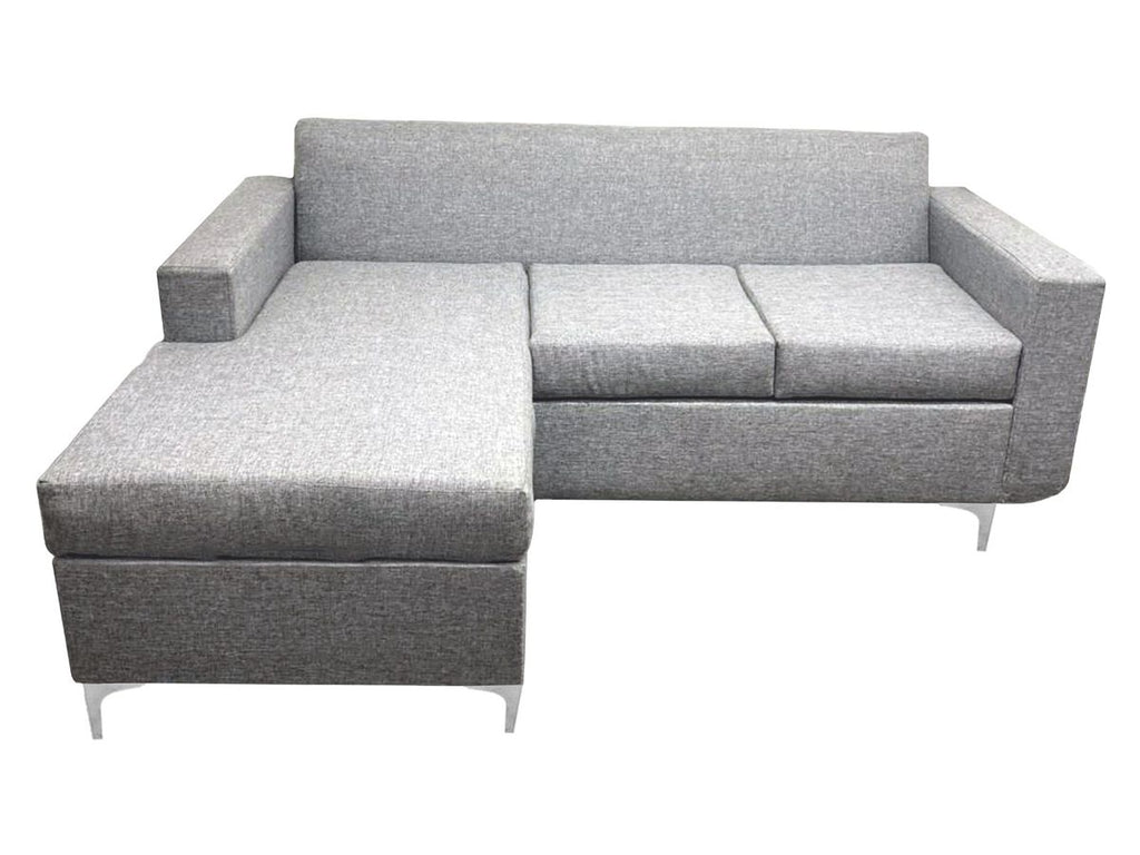 Grey Cotton 3-Seater Couch