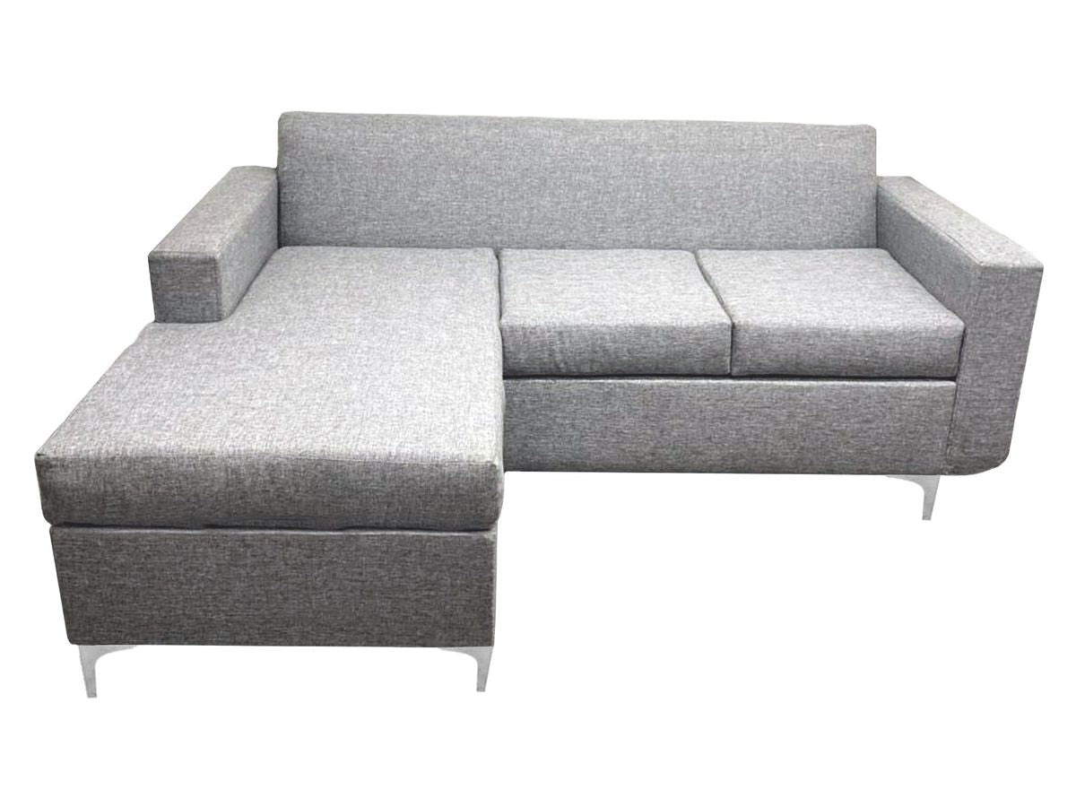 Grey Cotton 3-Seater Couch