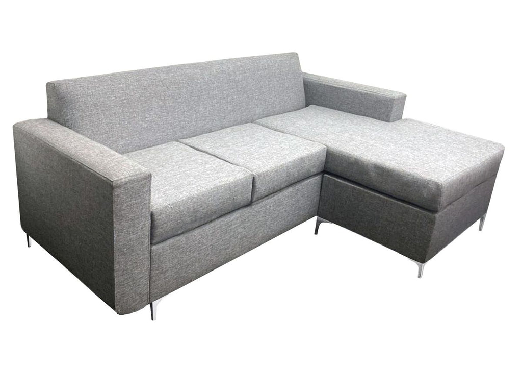 Grey Cotton 3-Seater Couch