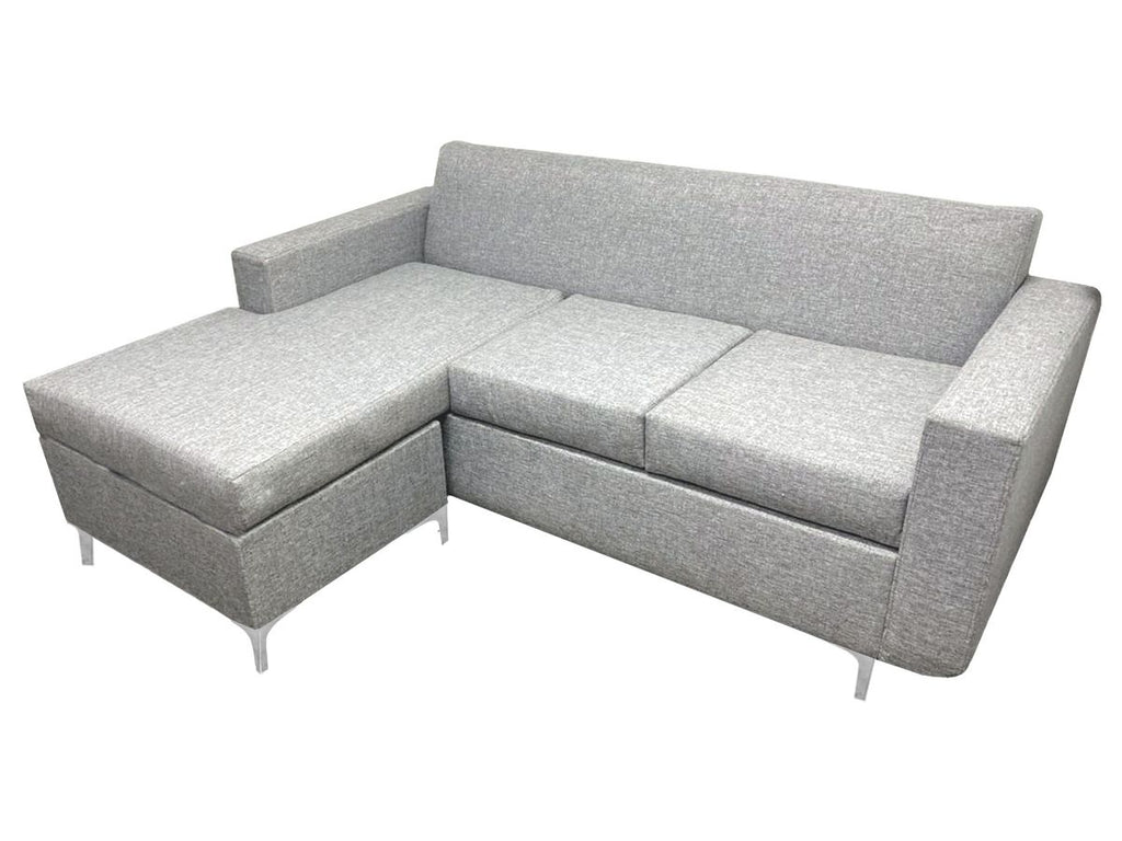 Grey Cotton 3-Seater Couch