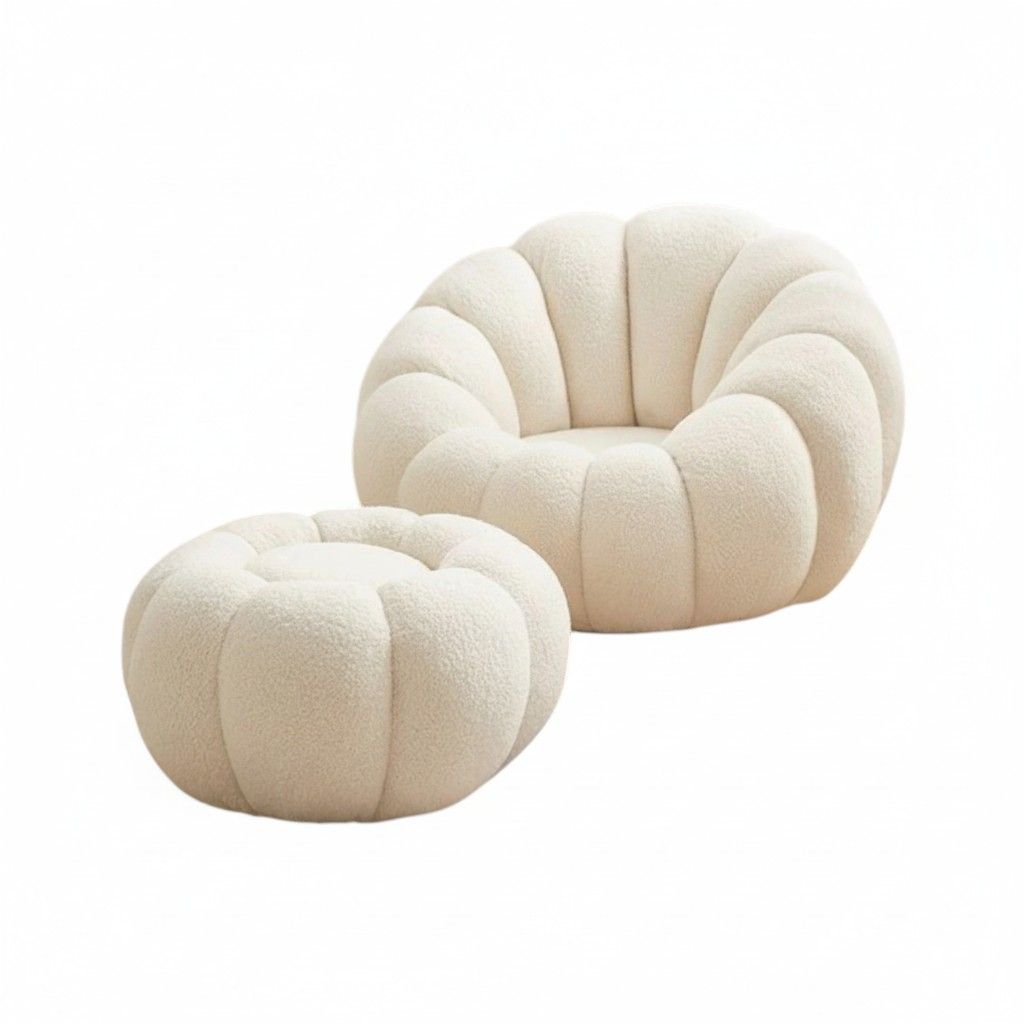 Pumpkin Occasional Chair & Matching Ottoman
